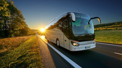 White bus traveling on the asphalt road around line of trees in rural landscape at sunset White bus traveling on the asphalt road around line of trees in rural landscape at sunset                               
Keywords: bus, coach, busing, public transport, bus service, coach service, express, intercity bus, travel, tourism, voyage, transport, traffic, transit, transportation, conveyance, vehicular, drive, ride, tour, highway, motorway, road, sun, sunlight, sunny, sunset, sunshine, sundown, sunrise, sunbeam, dawn, daybreak, sky, perspective, vanishing point, landscape, countryside, nature, meadow, grass, tree, field, autumn, fall, golden, blue, radiant
